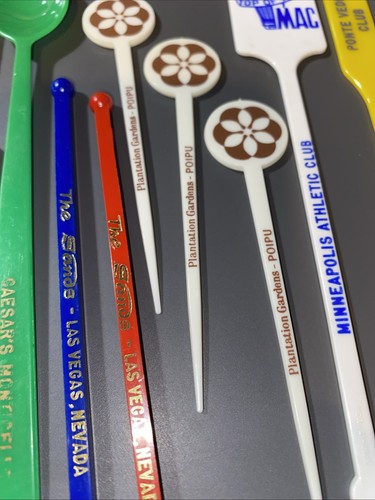 Vintage Las Vegas Casino Resorts Cruise Golf Cocktail Stir Swizzle Sticks 35 ct - Picture 13 of 16