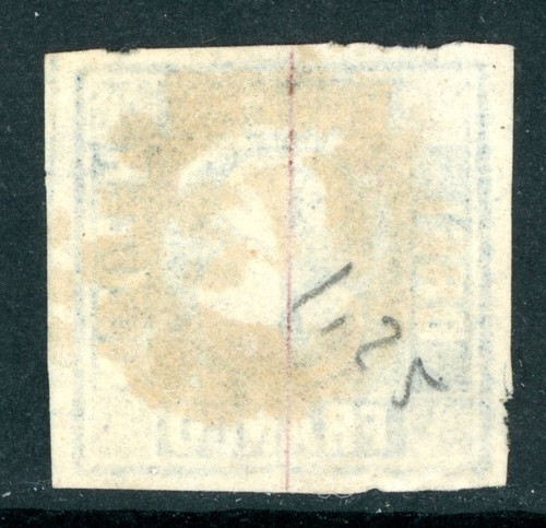 Germany States 1849 Bavaria 3 Kr Blue Scott #2 VFU H789 - Picture 2 of 6