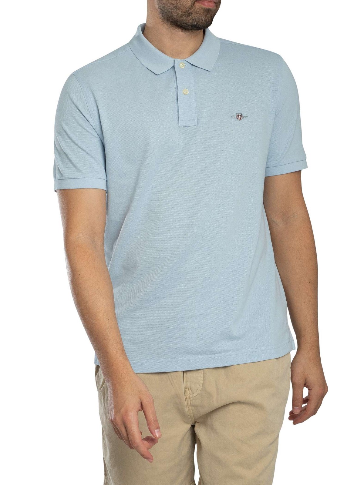 GANT Mens Regular Shield Pique Polo Shirt Blue 21990₽