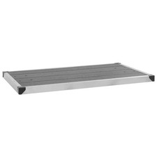 WALPLUS Outdoor Shower Tray WPC Stainless Steel 110x62cm Grey