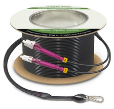 500 Feet Armored OM4 LC to LC Fiber Patch Cables, 10/40/100GB Fiber Optic Cable