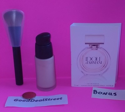 Giorgio ARMANI Design 4 Face #5 Luminous Silk Foundation/ Brush/Bonus Idole EdP