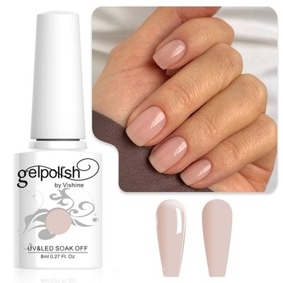 Vishine Jelly Gel Nagellack Transparent Nude UV LED Soak Off 8ml E019