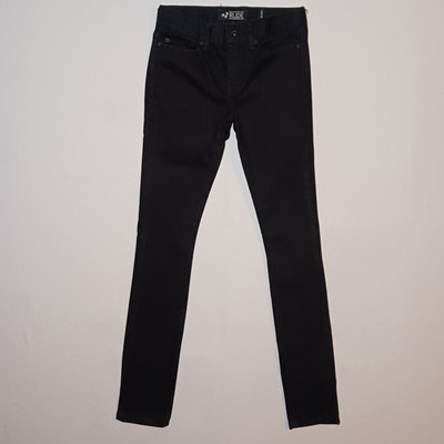 XXX Rude Mens Low Rise Super Skinny Jeans 26X32 Black Stretch