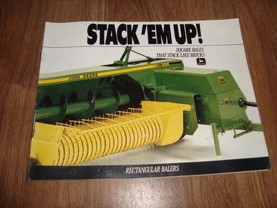 Vintage John Deere Stack 'Em Up! Rectangular Balers Brochure DKA16 (90-10)