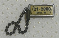 RARE 1948 TENNESSEE DAV Tag Keychain License Plate 1c HARD TO FIND!