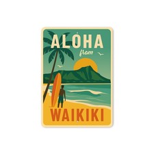 Aloha From Waikiki Hawaii Surf Sign