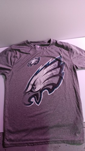 Philadelphia Eagles NFL Team Apparel KIDS M-M 10/12 GREY In Great Condition - Picture 3 of 8