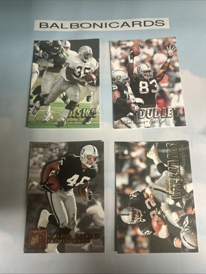 Oakland LA Raiders 4 Card 1997 Fleer Lot! Aska Williams Dudley Kidd NM+