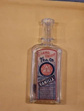 Antique Grand Union Tea Co Trademark Extract Bottle Brooklyn New York Org Label 