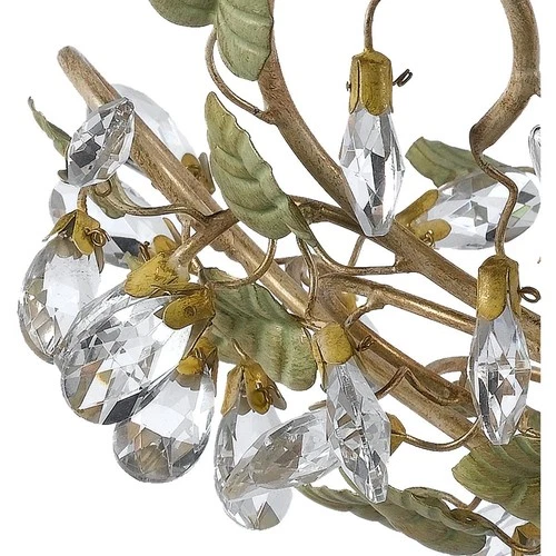 Crystorama 4840-CT Josie Semi-Flush Mount Champagne Green Tea - Picture 4 of 8