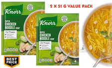 Knorr Super Chicken Noodle Soup 2 OR 4 x 51g Soup Mix Sachets ADD TO 900ML WATER