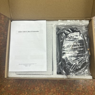USB 3.2 Extender via Cat6a/Cat7 330FT 100m Only One Power Supply Required 4Port
