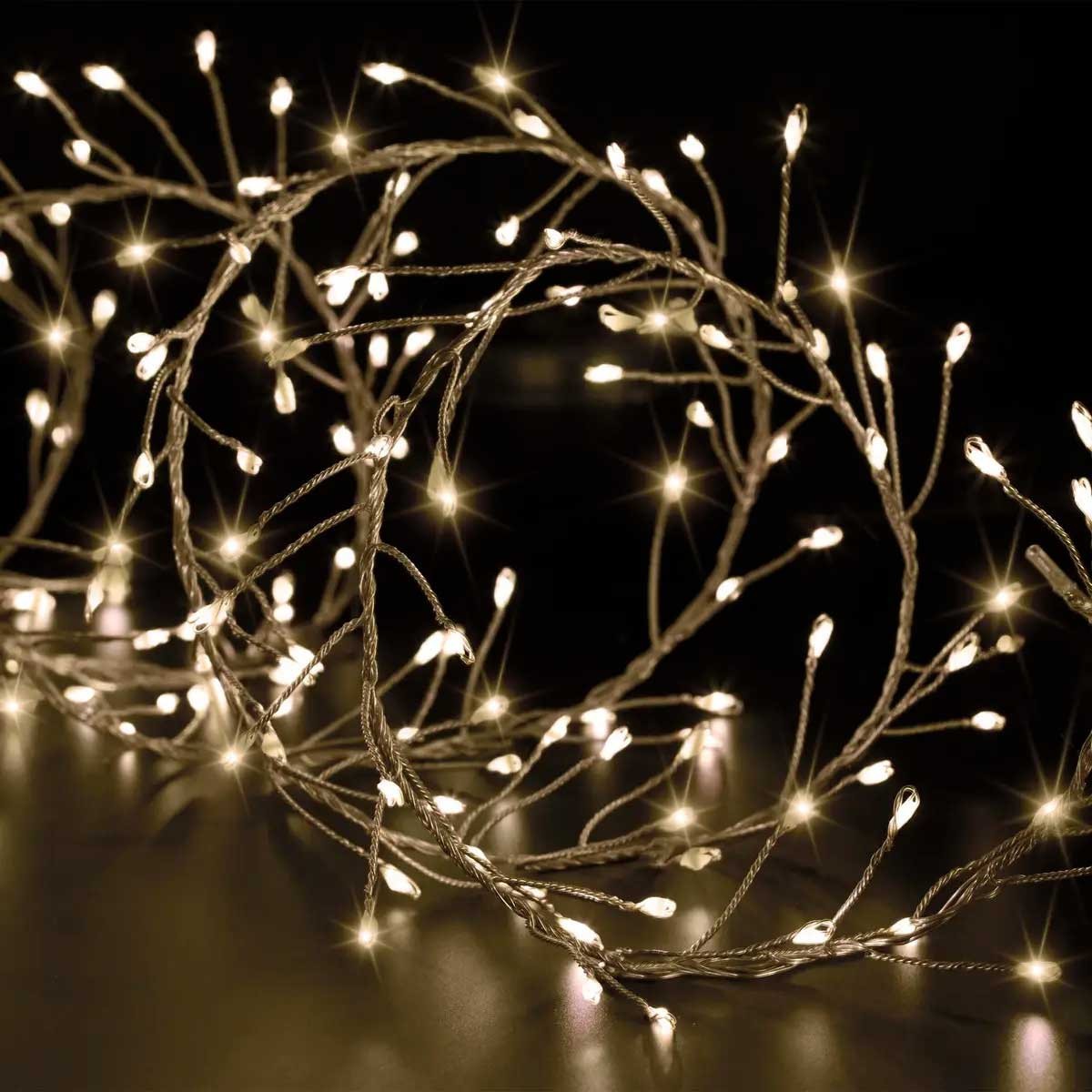 Guirlande lumineuse LED extérieur 5m blanc chaud en caoutchouc robuste