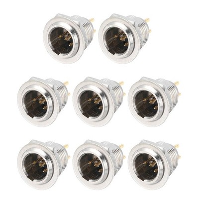 8PCS 5-Pin Male Mini XLR Connector TA4F Jack Adapter Plug Replacement Cable Ends