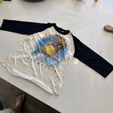 1983 Def Leppard Pyromania Tour Shirt 3/4 Sleeves Sz Large 2-sided L OG Vintage