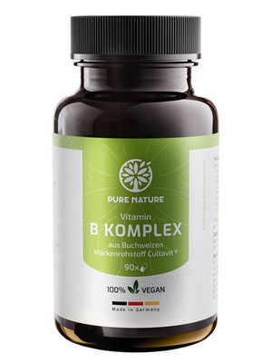 Pure Nature B Komplex rein aus Buchweizen 1000 mg Tagesdosis 90 Kapseln