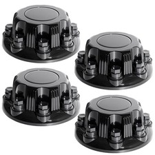 Black Chrome 8 Lug Center Caps 4 Pcs For Chevy Silverado Gmc 1999-2013 - Repla