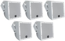  5 JBL AWC82 8" White Indoor/Outdoor 70V Surface Mount Commercial Speakers