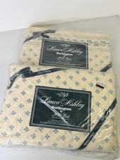 Vintage Laura Ashley Burlington Bed Sheet Set Twin Flat Fitted Blue Floral