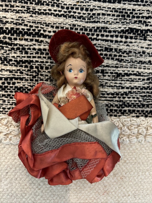 1940s-1950’s Vintage Cute Celluloid Doll 5.5” Unknown Maker