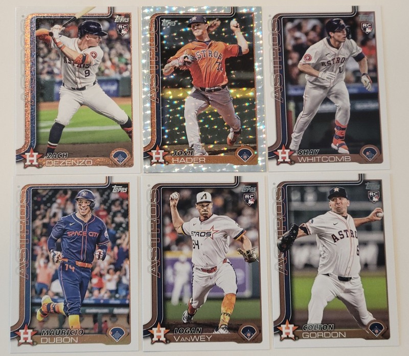 6 Card Lot- 2025 Houston Astros Topps ⚾️ (4 RC'S/See Photos for Card Info)