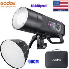 GODOX AD400Pro II 400W HSS Outdoor Flash Strobe 90CM Deep Parabolic Softbox kit