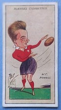 WICK POWELL LONDON WELSH AND WALES FOOTBALL CARICATURES 1927 JOHN PLAYER CARD 45