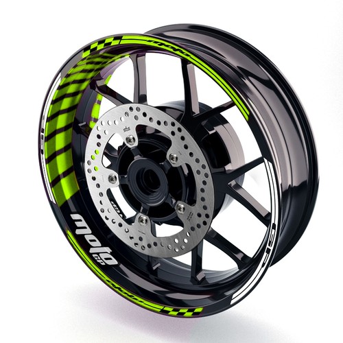 White GP02 Racing 17" Rim Wheel Sticker For Yamaha FZ10 MT-10 18 19 20 21 - Picture 8 of 12