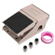 1/4 PT Pneumatic Foot Pedal Valve FV-420 4 Way 2 Position Threaded Rubber Non...