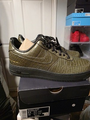 Nike Air Force 1 '07 PRM Cargo Khaki Black Morse Code Croc Low