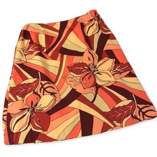 NWOT Talbots Tropical Flower Retro Skirt 6