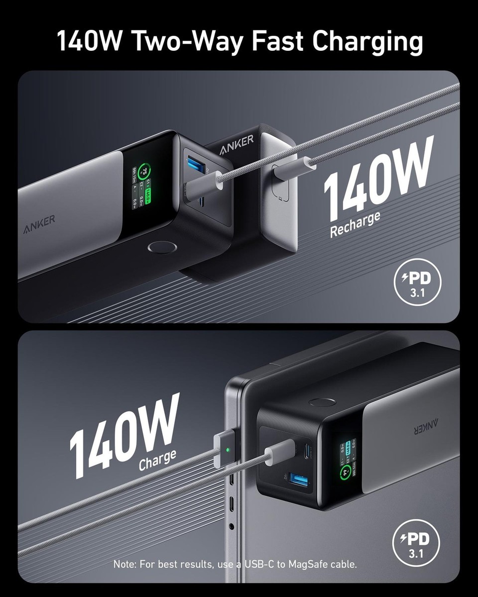 Anker 737 PowerCore 24K Power Bank – 24,000mAh Portable Charger