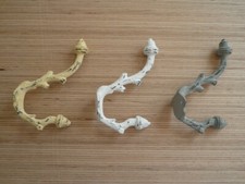 Crochet, crochet de vestiaire, ancien, fonte, ivoire, hauteur 14 cm, neuf !