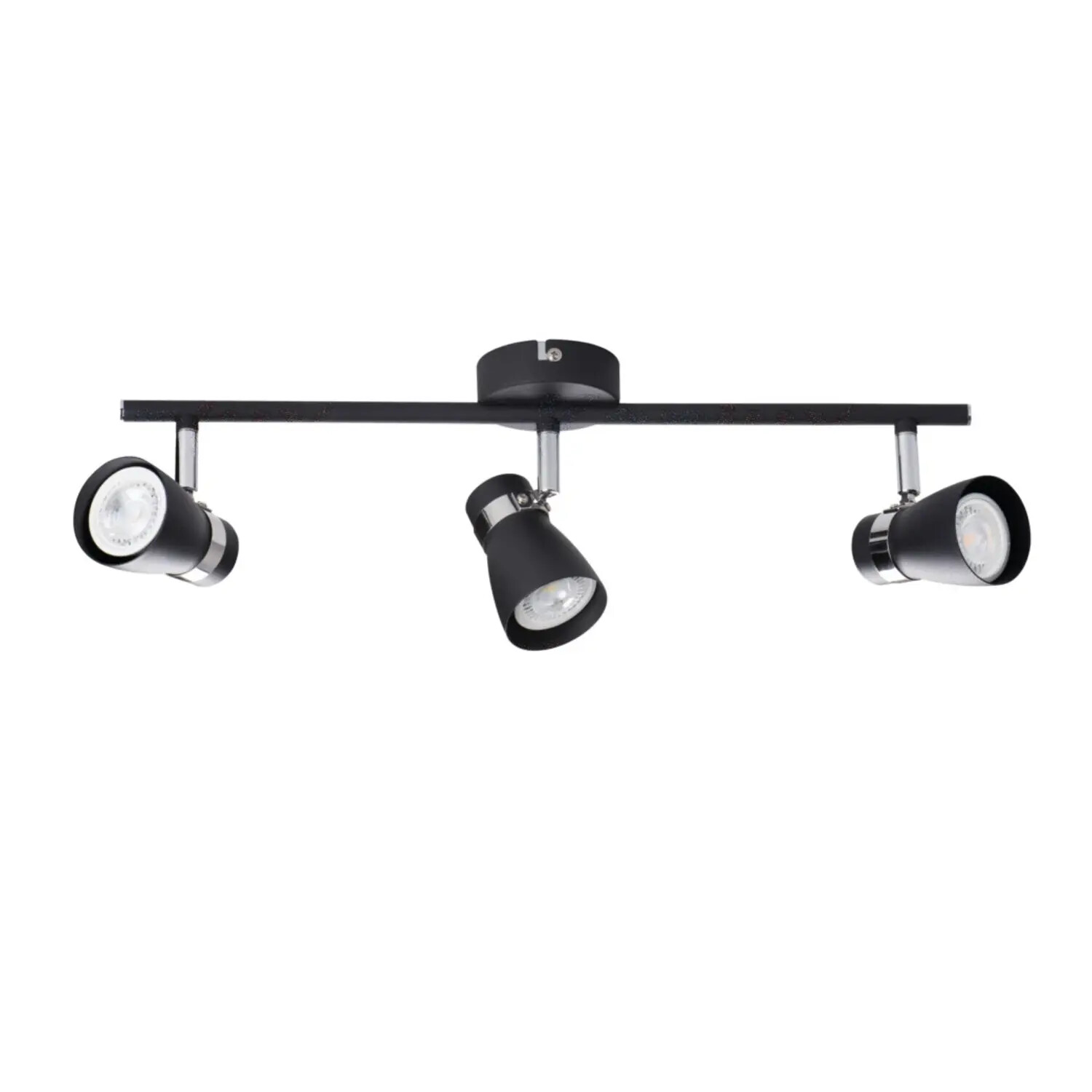 Plafoniera Orientabile Nera Enali 3 Punti Luce GU10 Design Moderno