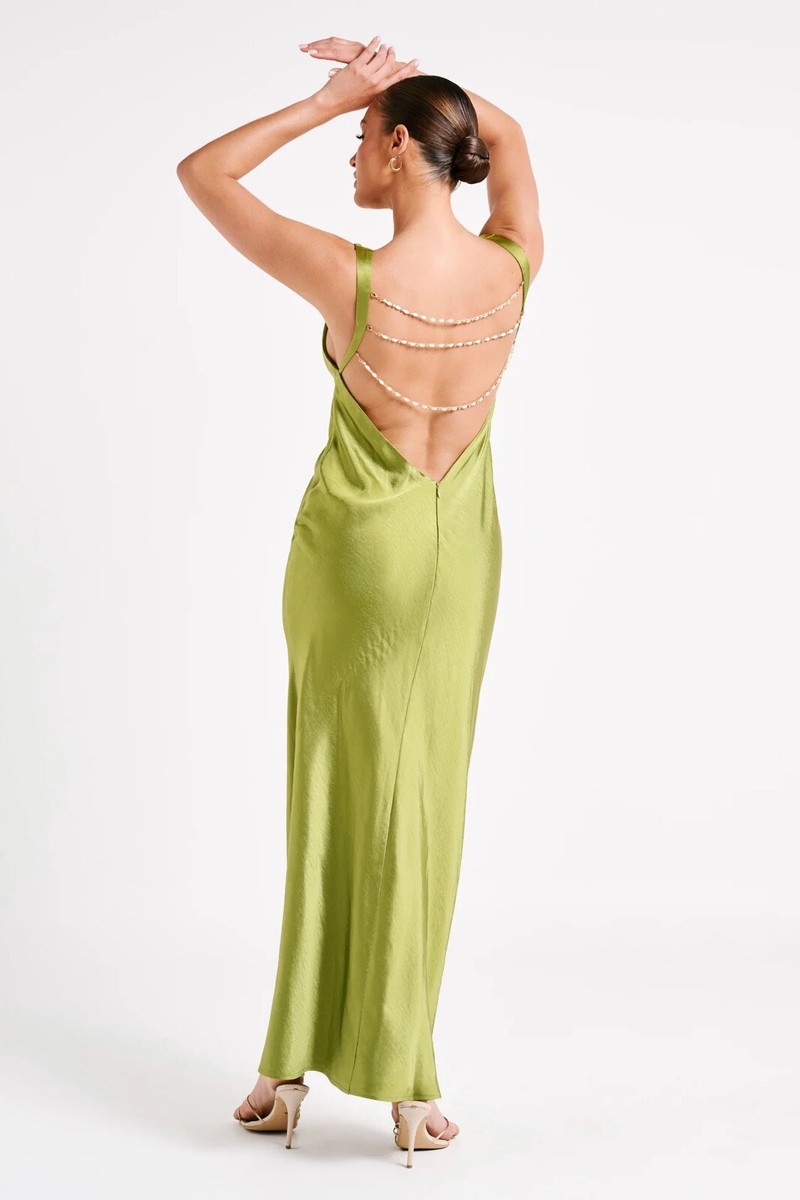 Carmelita Open Back Pearl Maxi Dress - Parakeet Green - XXL | eBay Carmelita Open Back Pearl Maxi Dress - Parakeet Green - XXL | eBay