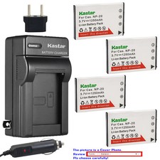 Kastar Battery AC Charger for Casio NP-20 BC-11L  Casio Exilim EX-S3 EX-S100