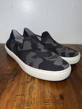 Rothy  s The Original Slip On Sneakers Womens Size 7 Gray Camo Knit Recycled