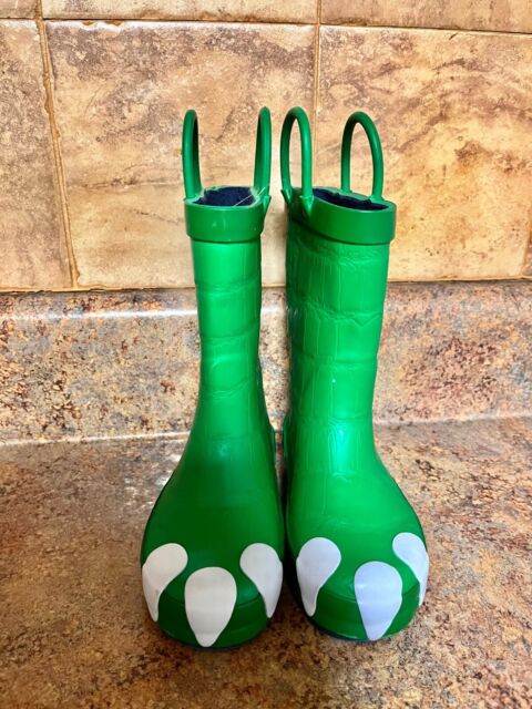 TODDLER BOY‘S RUBBER REPTILE RAIN BOOTS-SIZE: 7 TODDLER BOY‘S RUBBER REPTILE RAIN BOOTS-SIZE: 7