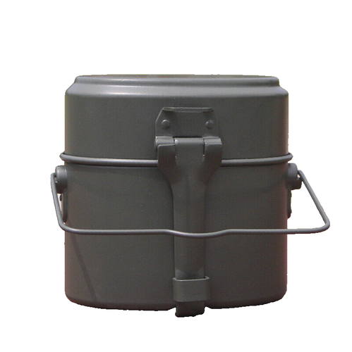 WW2 German M31 Mess Kit Repro 2 Layer Nonstick Anodized Aluminum Fast Cooker - Picture 4 of 10