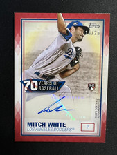 Mitch White Auto /25 Red 2021 Topps Series 2 70 Years of Baseball  #70YA-MW