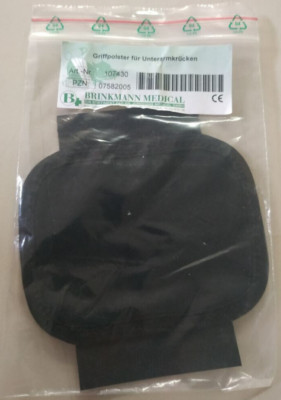 Brinkmann Medical Griffpolster für Unterarmkrücken 1Stk schwarz neu OVP