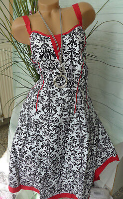 Joe Browns Kleid Trägerkleid Gr 40 bis 58 weiß rot schwarz mit Muster NEU 194