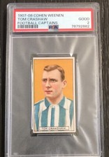 1907-08 Cohen Weenen Tom Crashaw Football Captains PSA 2