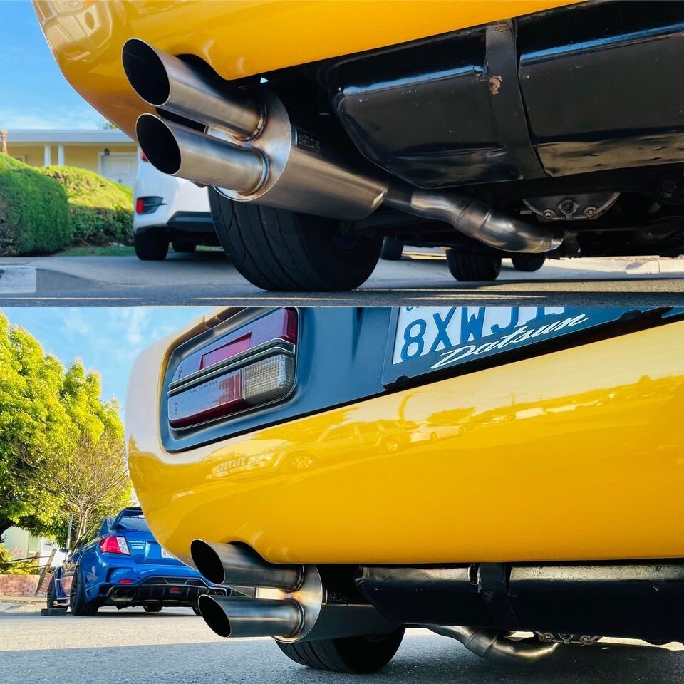 1320 Twin Exit Fujitsubo Legalis Style muffler 240z 260z 280z 510 2.5 inch inlet | eBay 1320 Twin Exit Fujitsubo Legalis Style muffler 240z 260z 280z 510 2.5 inch inlet | eBay