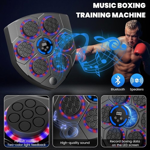 Smart Music Boxing Machine Bluetooth Wall Target Training Exercise with Gloves - Picture 4 of 9