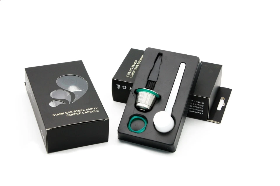 Cápsula de café de metal de acero inoxidable cápsula recargable reutilizable Nespresso CY Foto 2 de 4