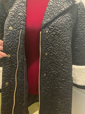 100% Authentic GUCCI Black Coat With Mink Fur Collar And Cuffs