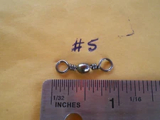 250 BLACK NICKEL BARREL SWIVEL SIZE #5, 22 mm. 70 LBS. TEST, FITS DO-IT MOLD