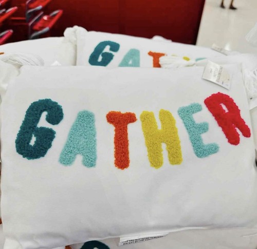 New Gather Pillow - Bullseye's Playground, Decorative Pillow, Lumbar pillow - Picture 4 of 4